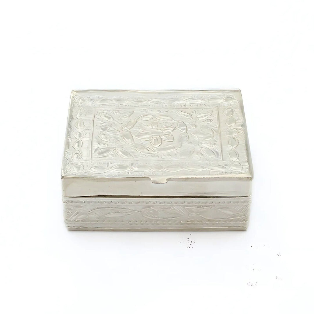 Real Silver Honey Container flower design Dibbi for Red Book Remedy