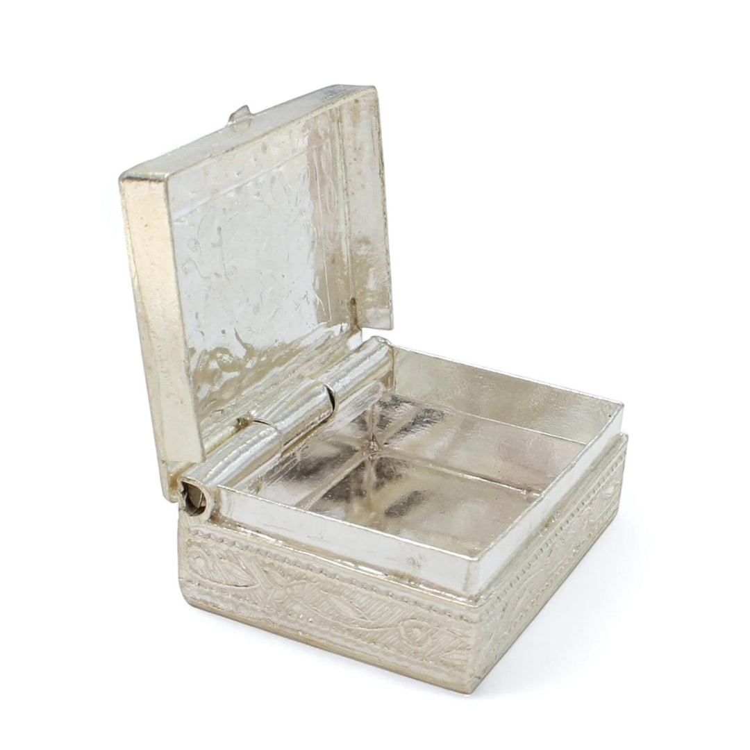 Real Silver Honey Container flower design Dibbi for Red Book Remedy