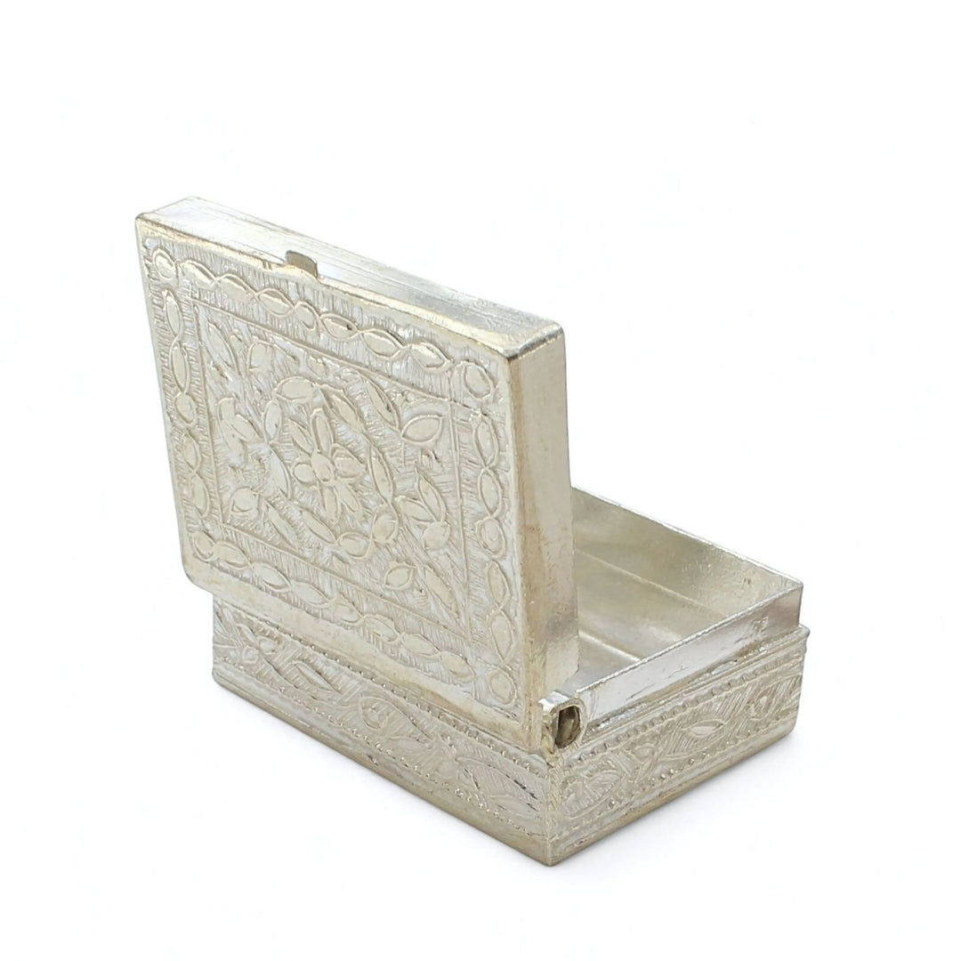 Real Silver Honey Container flower design Dibbi for Red Book Remedy