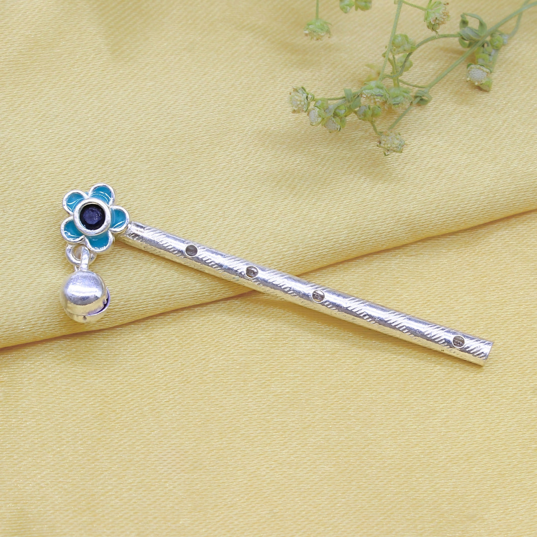 Premium Designer Lord Krishna Silver Flute Basuri