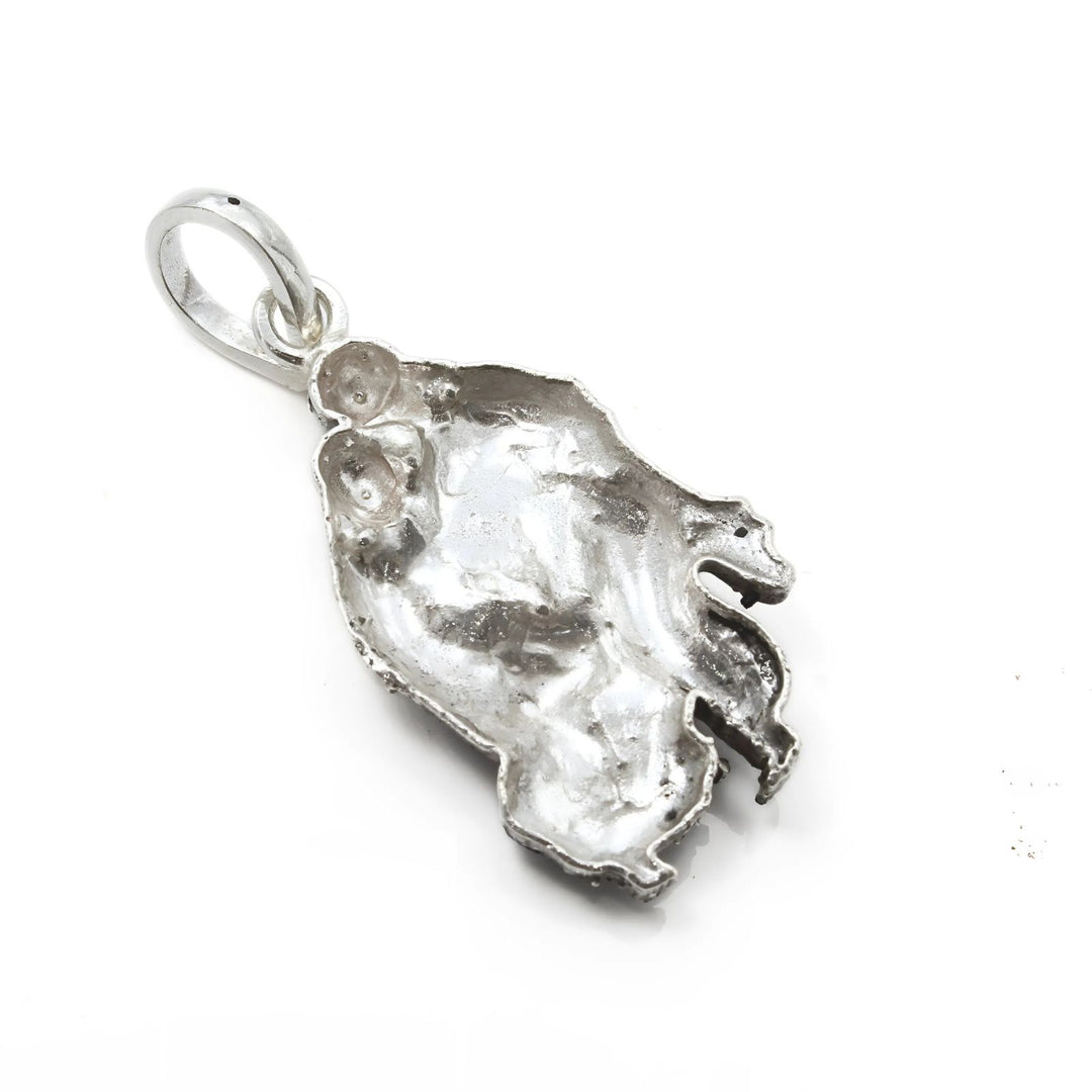 925 Real Sterling Silver Oxidized Antique Design Radha Krishna Pendant