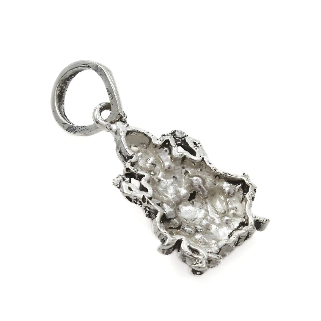 Indian 925 Real Sterling Silver Oxidized Lord Ganesha Pendant