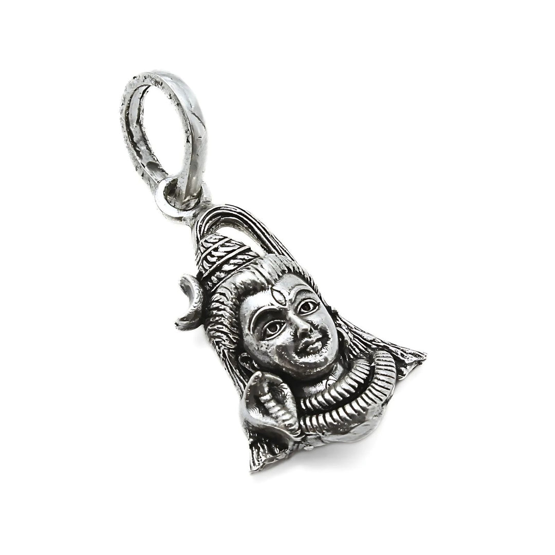 925 Real Sterling Silver Oxidized Divine Lord Shiva Pendant