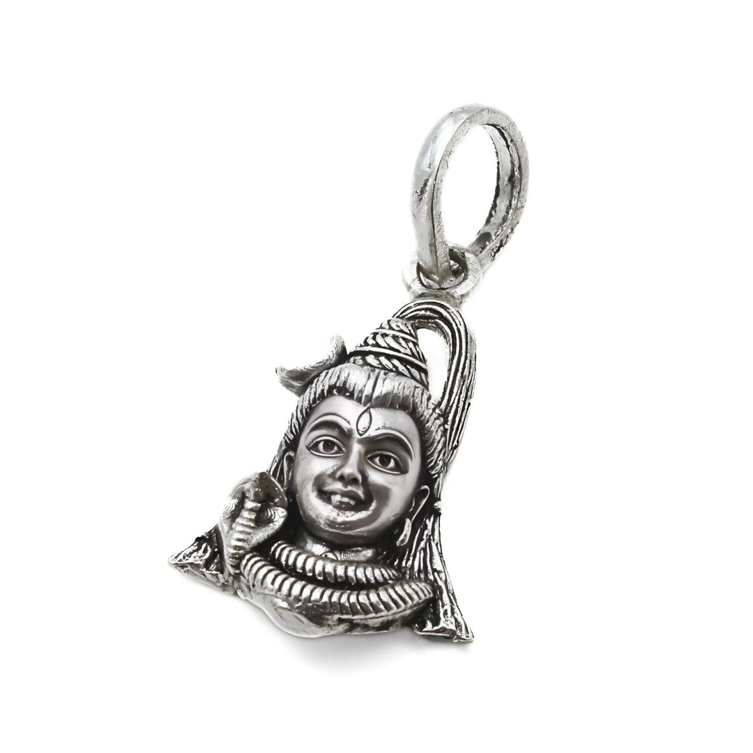 925 Real Sterling Silver Oxidized Divine Lord Shiva Pendant