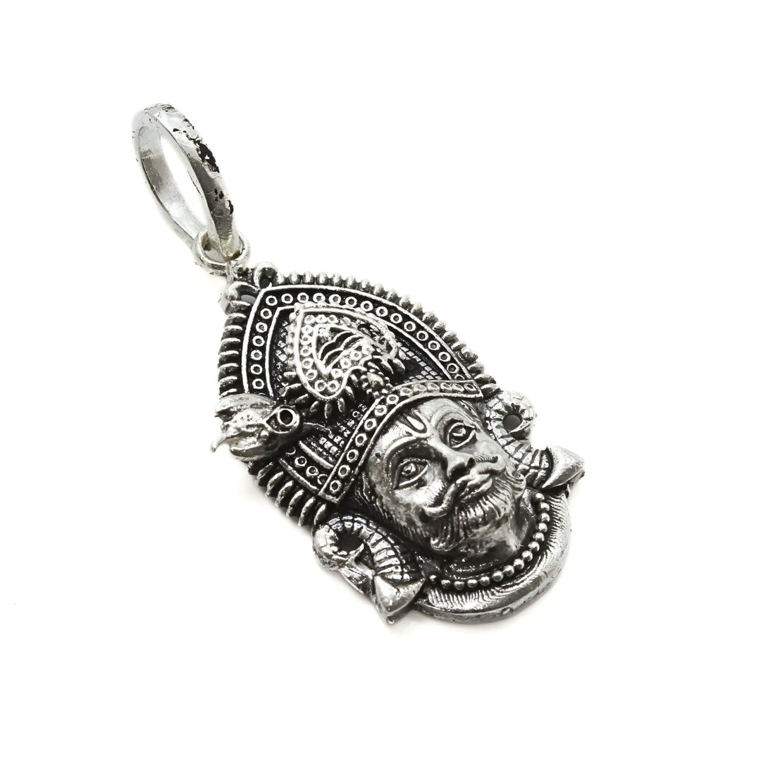 925 Real Sterling Silver Oxidized Hindu Spiritual Khatu Shyam Pendant