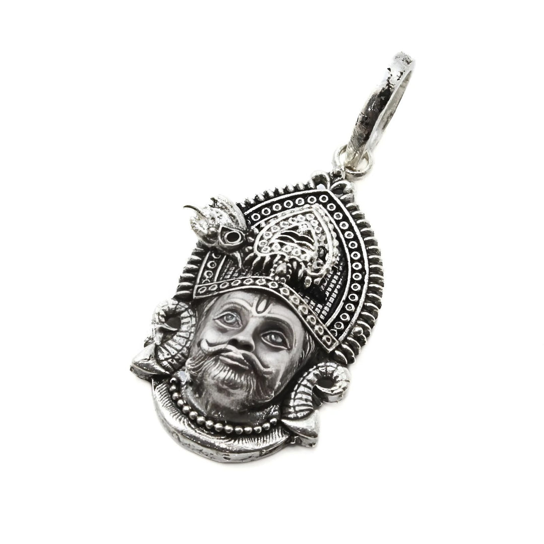925 Real Sterling Silver Oxidized Hindu Spiritual Khatu Shyam Pendant