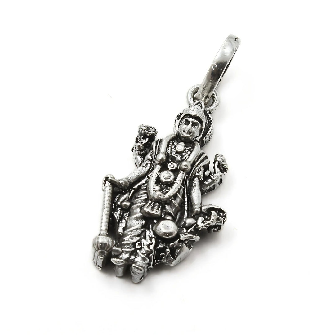925 Real Sterling Silver Oxidized Antique Design Lord Vishnu Pendant