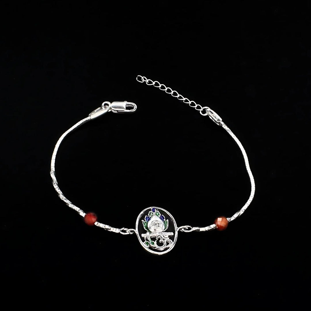 Real Silver Bracelet Excellent gifting Om Rakhi 8"