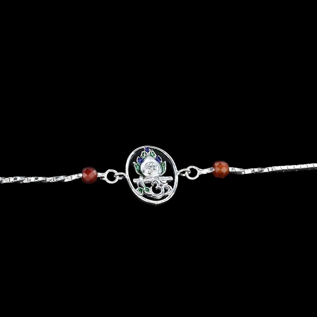 Real Silver Bracelet Excellent gifting Om Rakhi 8"
