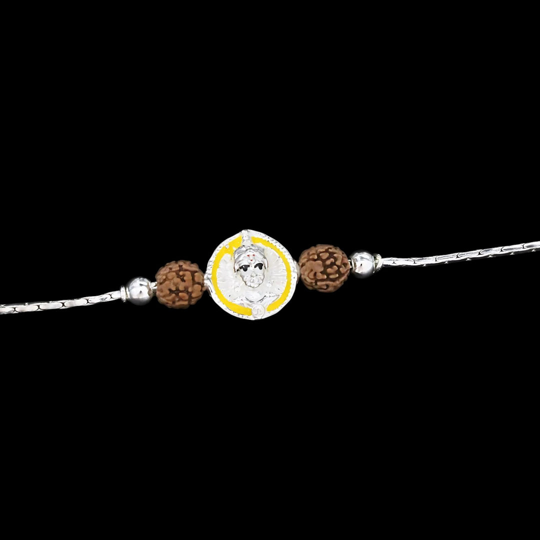 925 Real Sterling Silver Bracelet for Raksha Bandhan 7.7"