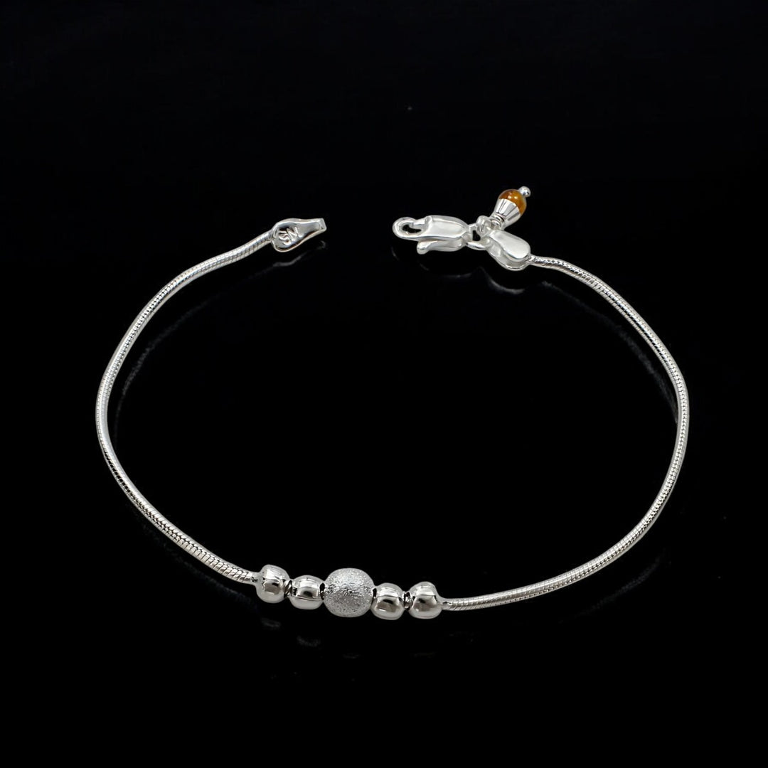 Real Silver Bracelet unique trendy Rakhi 8.3"