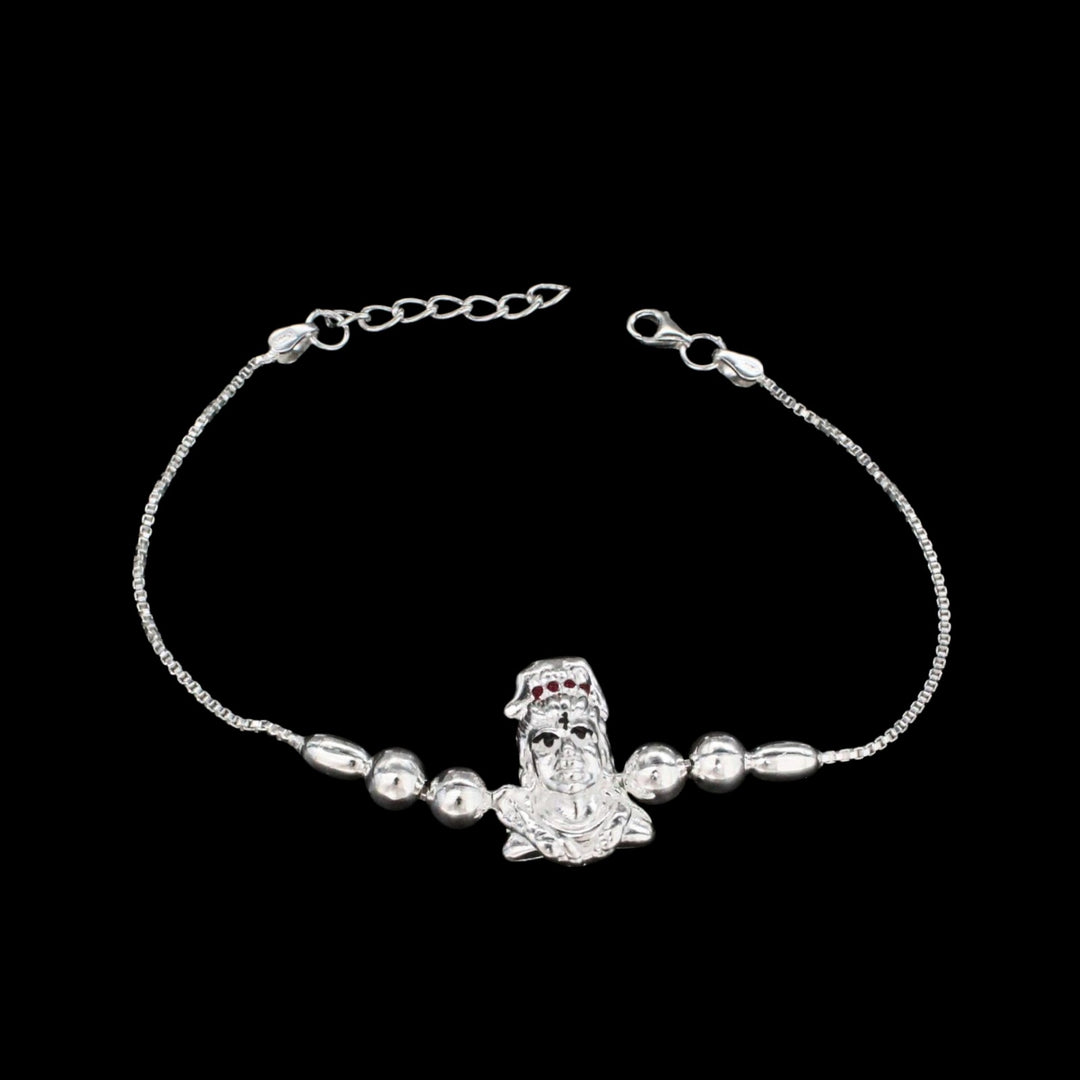 925 Real Sterling Silver Bracelet Shiva Rakhi 7.5"