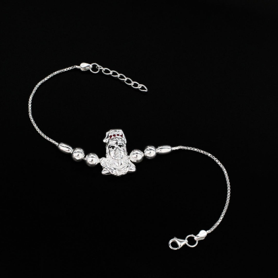 925 Real Sterling Silver Bracelet Shiva Rakhi 7.5"