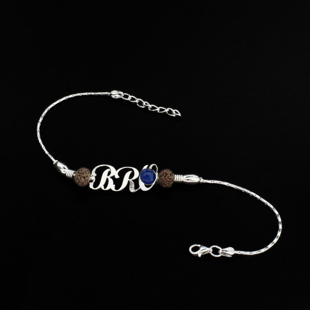 925 Real Sterling Silver Bracelet Bro Rakhi 8"