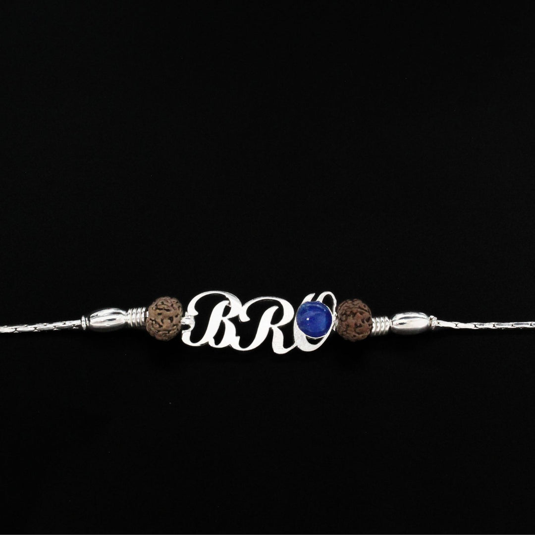 925 Real Sterling Silver Bracelet Bro Rakhi 8"