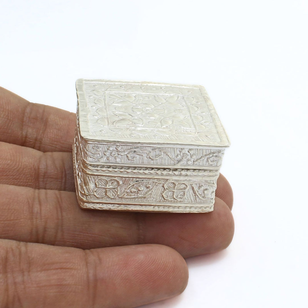 Premium Real Silver Square Dibbi for Honey & Lal Kitab Remedies