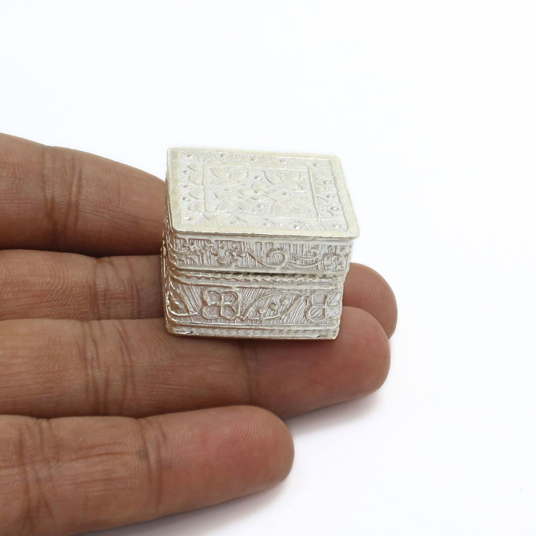 Premium Real Silver Square Dibbi for Honey & Lal Kitab Remedies