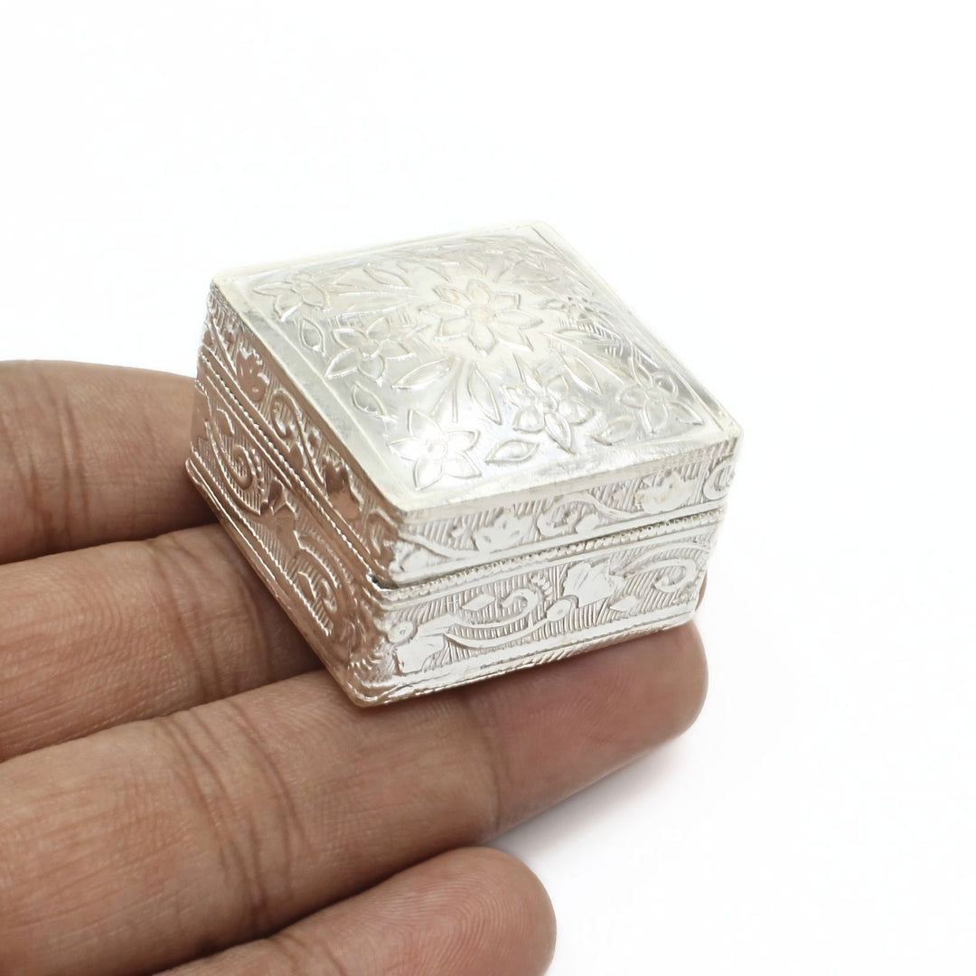 Real Silver Honey Container for Red Book & Pooja Use