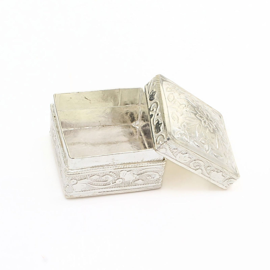 Real Silver Honey Container for Red Book & Pooja Use