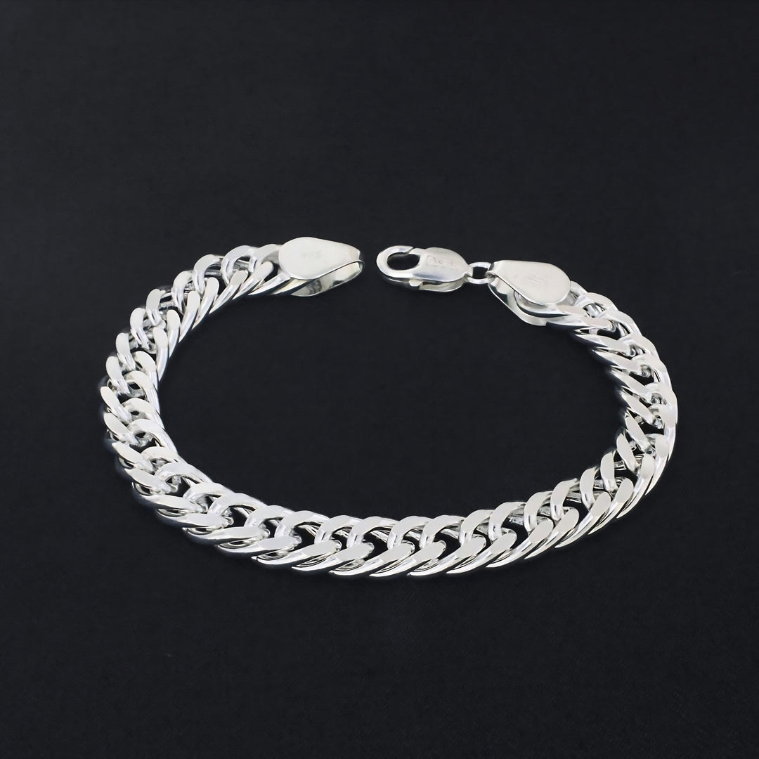 Premium Men's Flat Chain Bracelet – 925 Sterling Silver