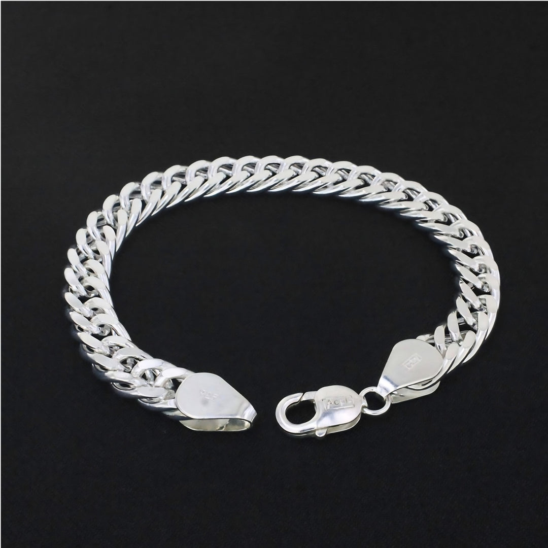 Premium Men's Flat Chain Bracelet – 925 Sterling Silver
