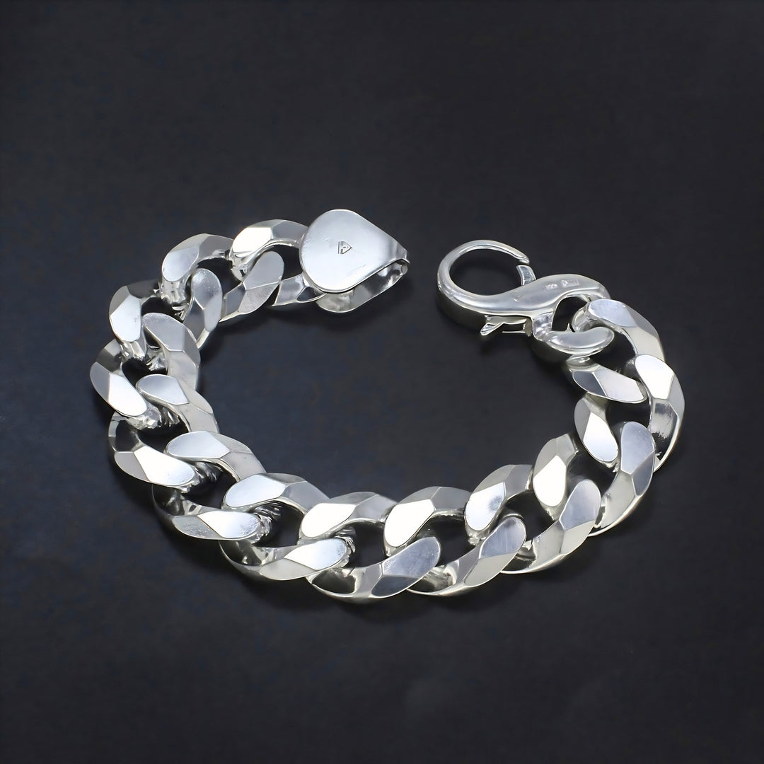 Men's Premium Cuban Link Wrist Bracelet – Classic Silver Style