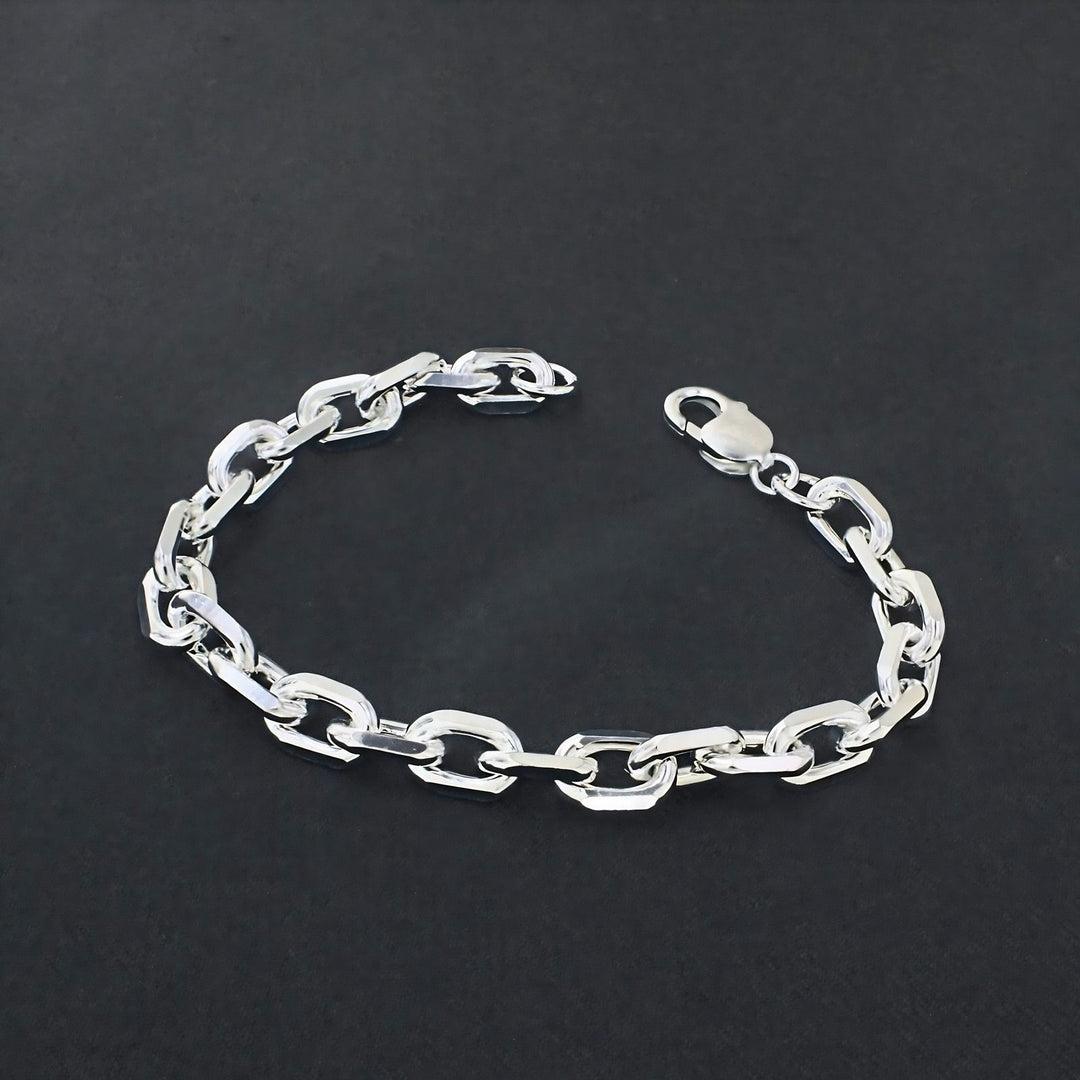Men's Timeless Cable Chain Link Bracelet – 925 Silver