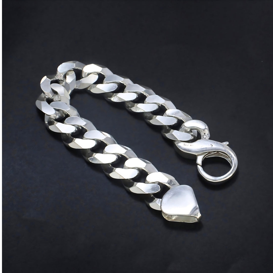 Bold Cuban Chain Bracelet for Men – Genuine 925 Sterling  Silver