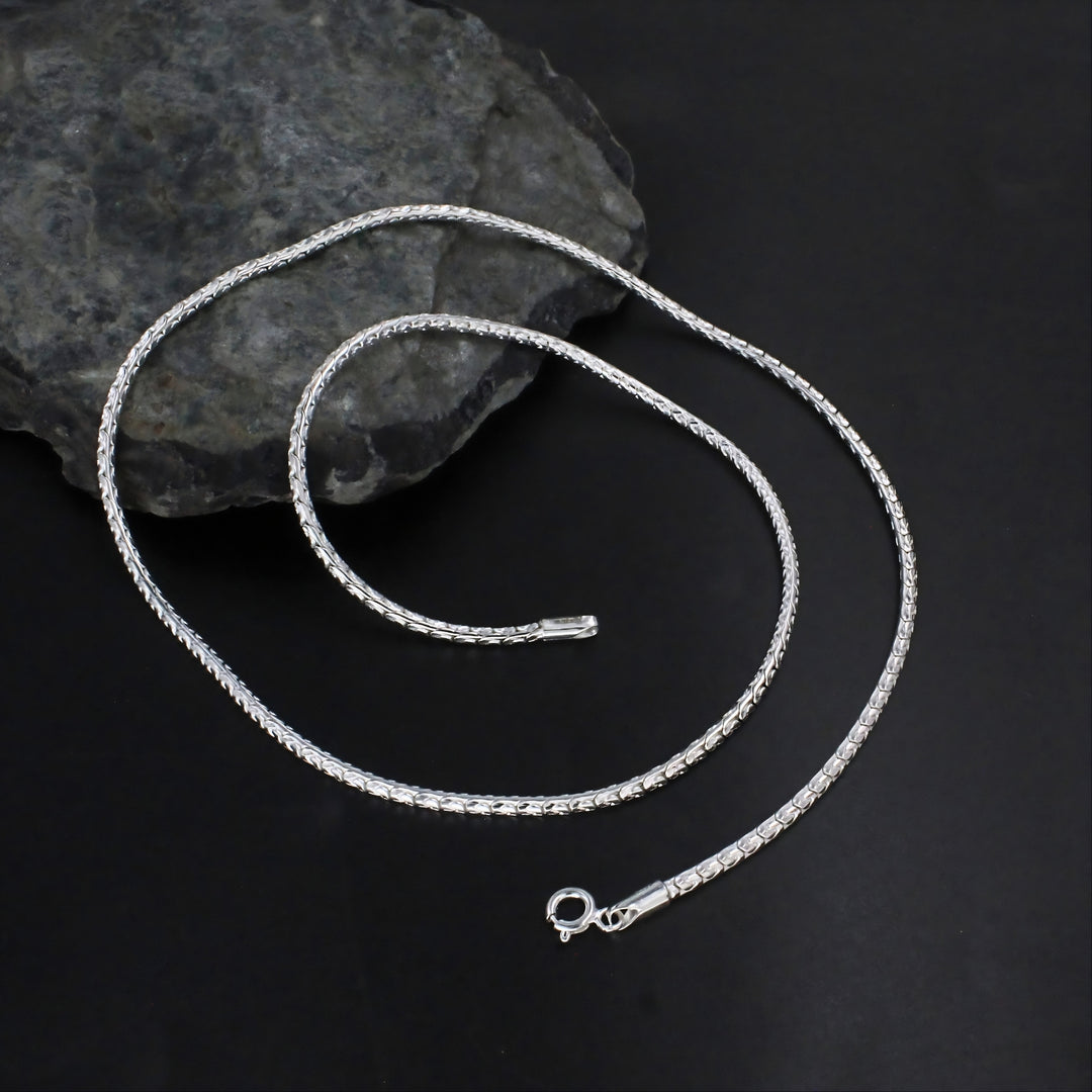 Indian Classic 925 Sterling Silver Chain - 20 inch