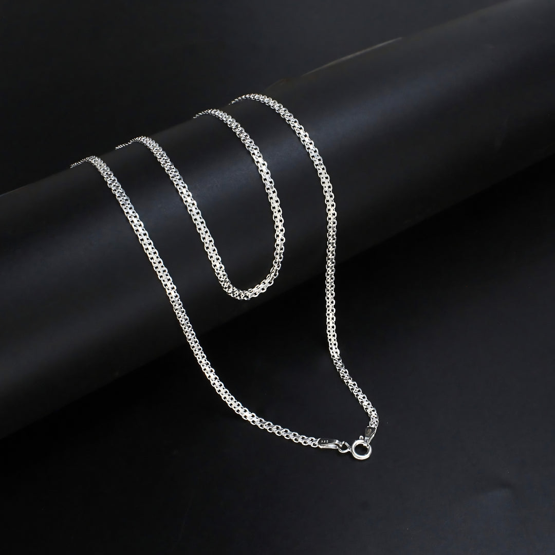 Luxury Look 925 Real Silver Bismark Chain - 20 inch