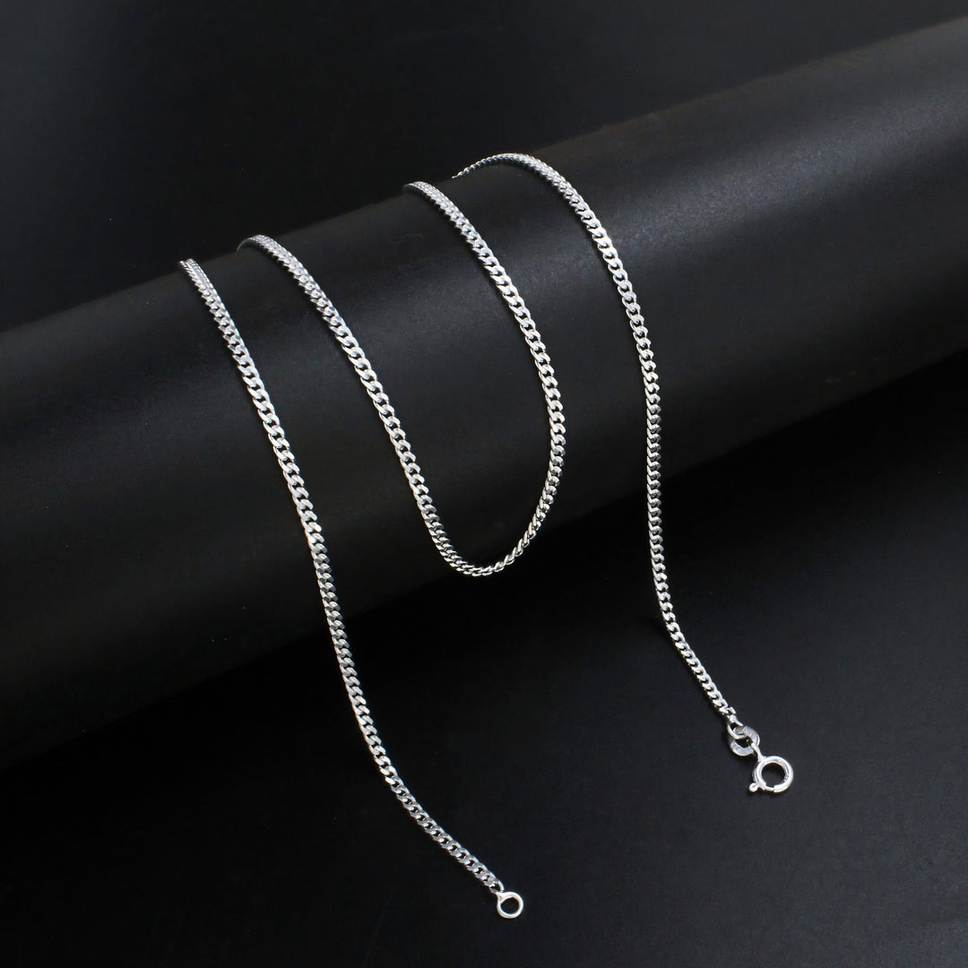 Light Weight 925 Sterling Silver Curb Chain - 18 inch