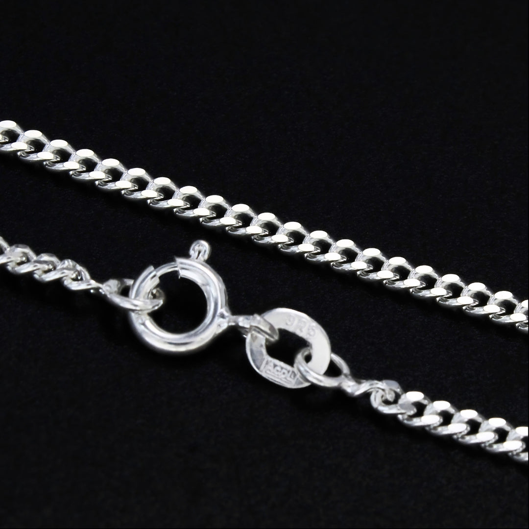 Light Weight 925 Sterling Silver Curb Chain - 18 inch