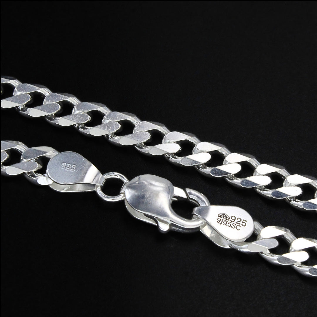 Statement 925 Real Silver Curb Link Chain - 20 inch