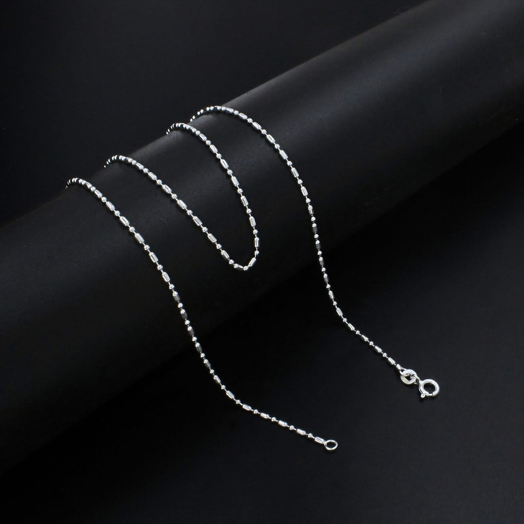 Light weight Real 925 Sterling Silver Tube Bar Neck Chain 18"