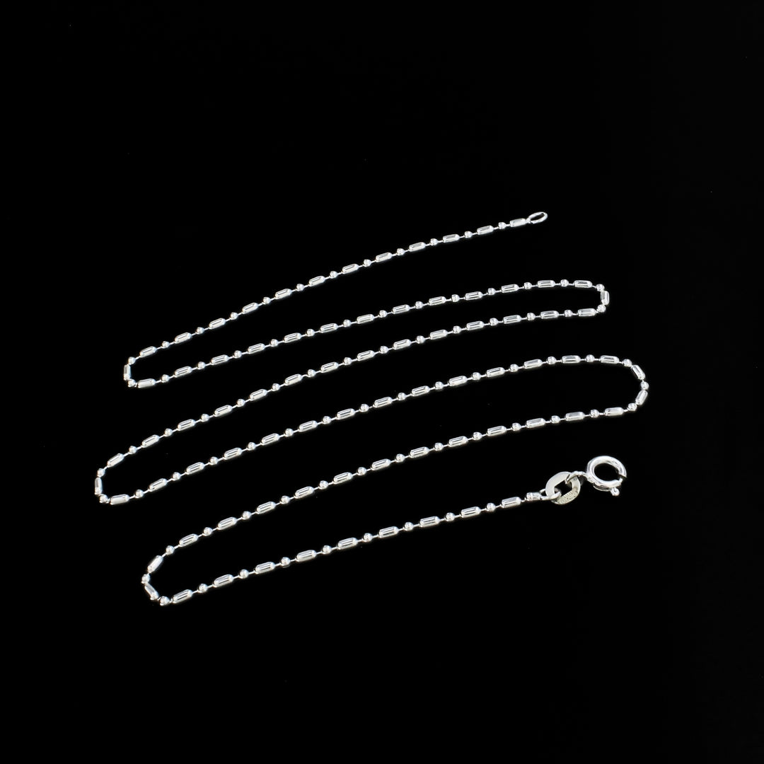 Light weight Real 925 Sterling Silver Tube Bar Neck Chain 18"