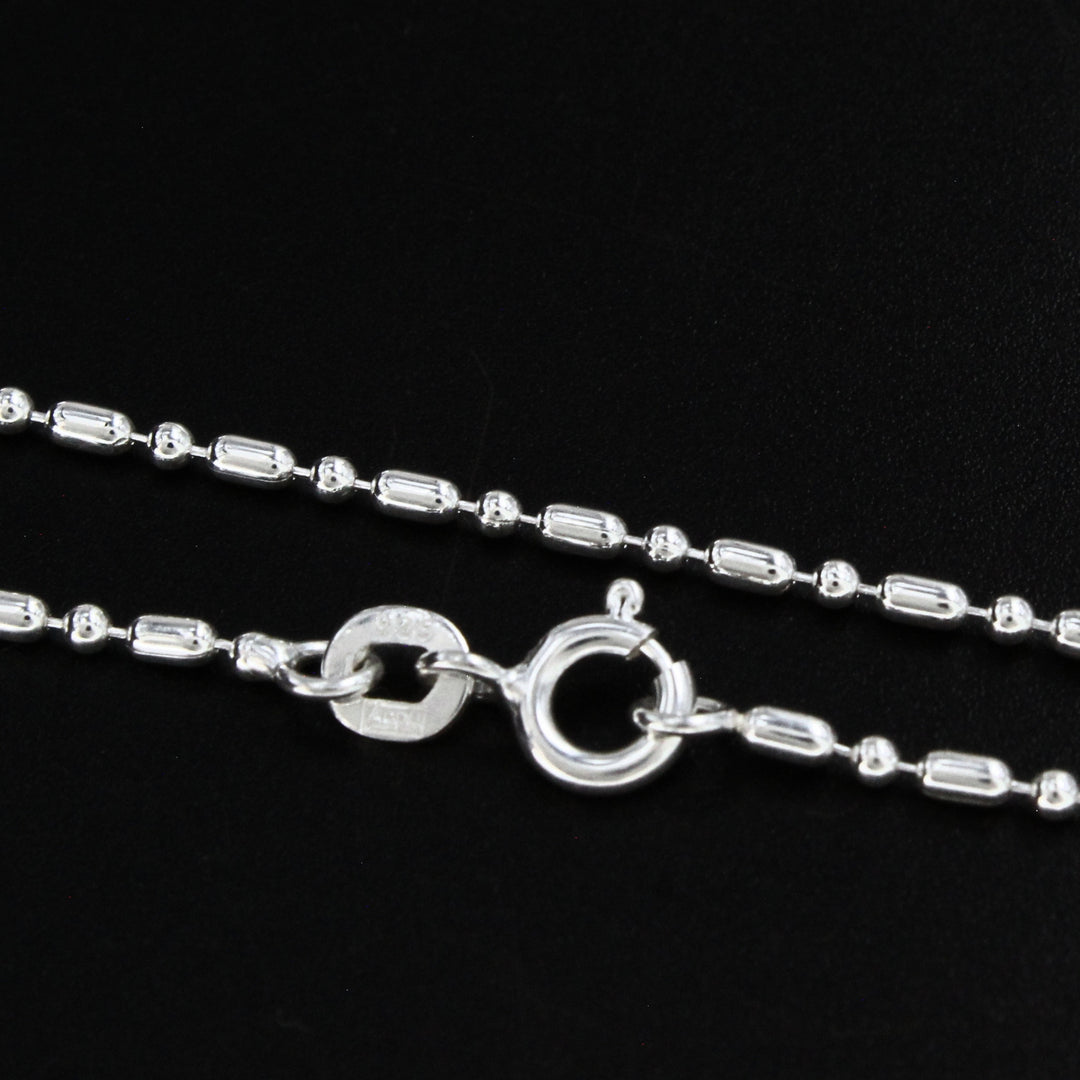 Light weight Real 925 Sterling Silver Tube Bar Neck Chain 18"