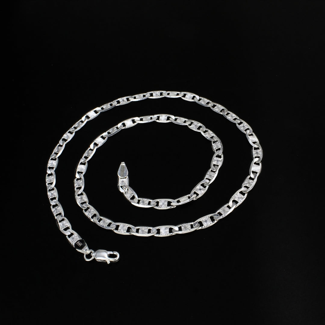 Elegant Real 925 Sterling Silver Mariner Link Chain 20 in