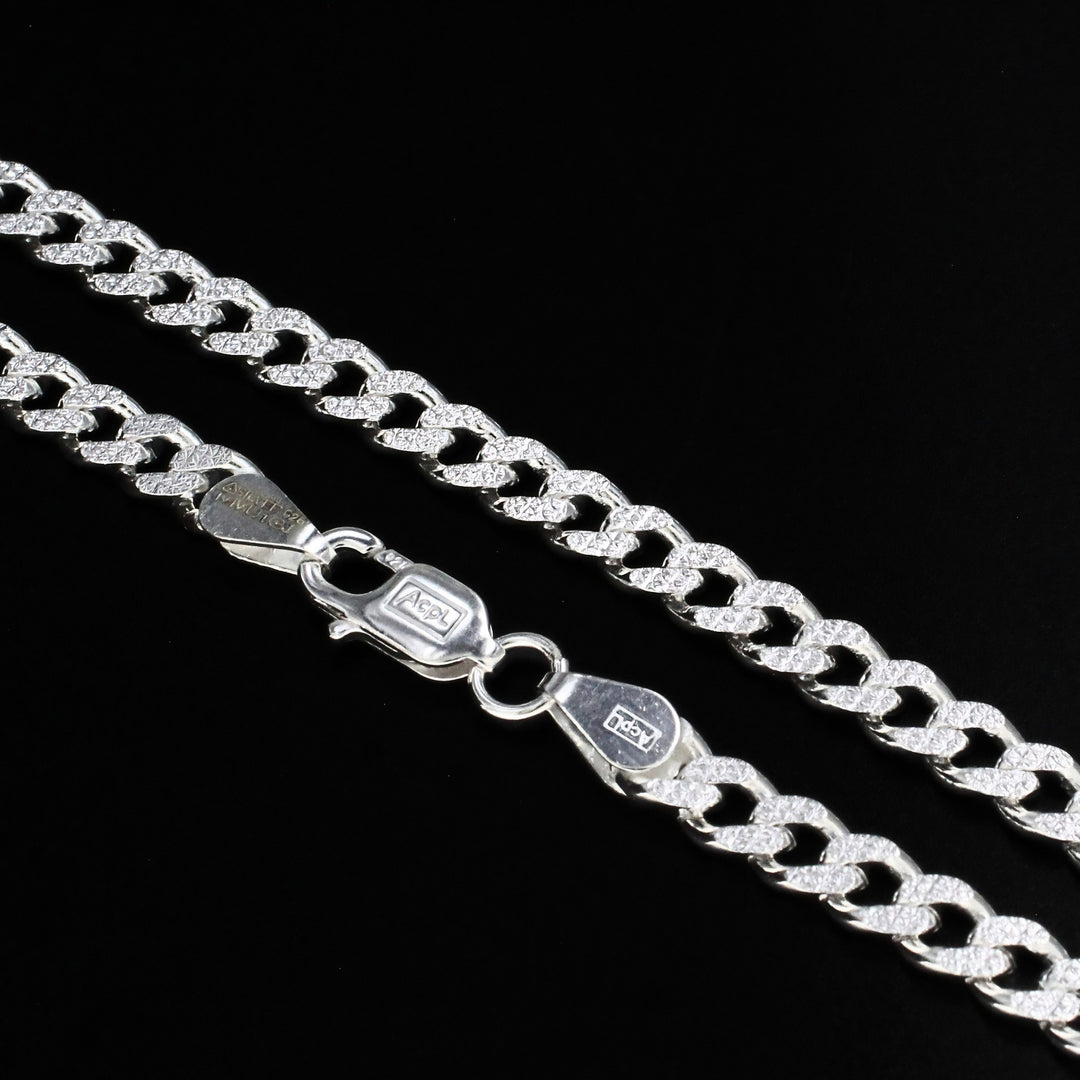 925 Sterling Silver Distinctive Cuban Link Neck Chain 20"