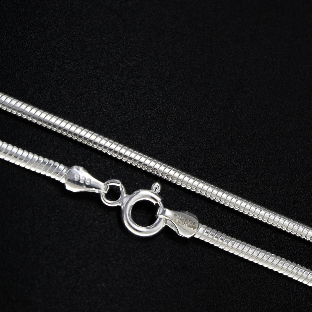 Trending Flat Snake Design 925 Silver Chain for Men & Women
