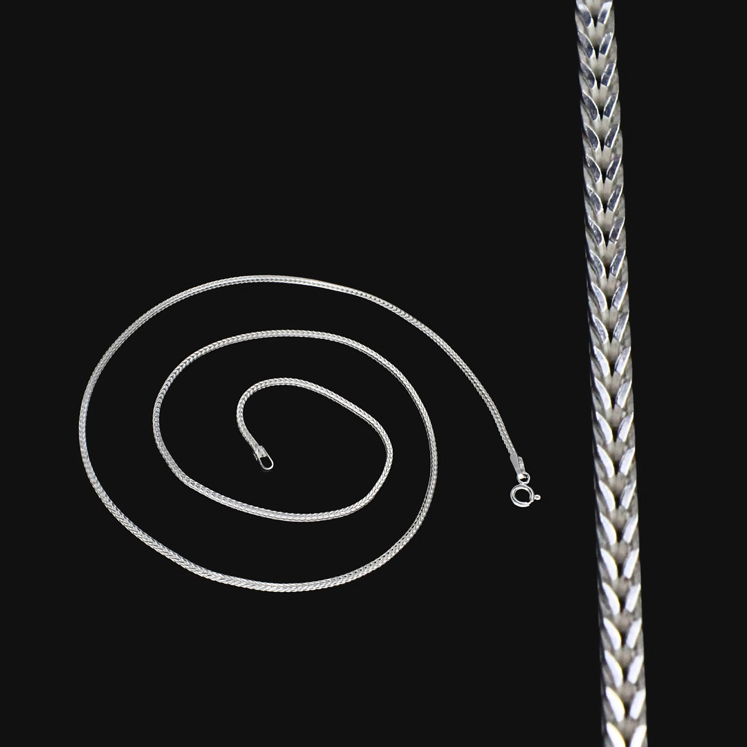Light Weight 925 Sterling Silver Foxtail Chain for Men & Women