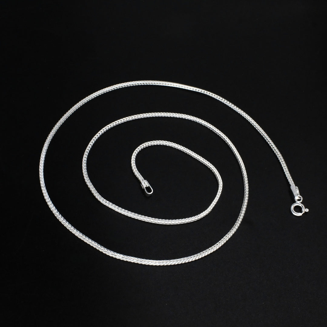 Light Weight 925 Sterling Silver Foxtail Chain for Men & Women