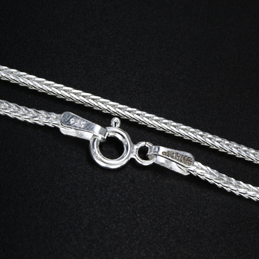 Light Weight 925 Sterling Silver Foxtail Chain for Men & Women