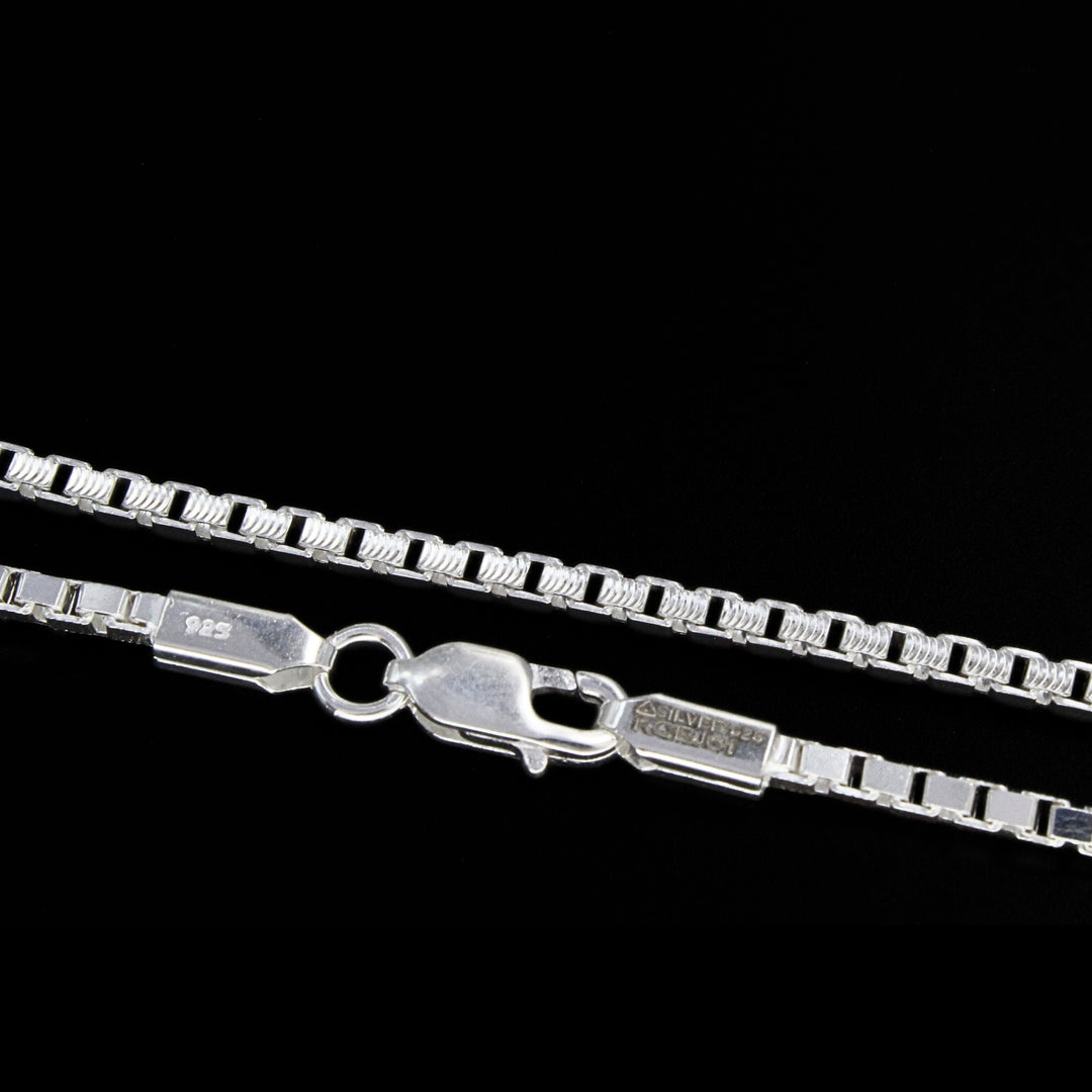 Bold & Stylish 925 Sterling Silver Box Chain – 20 inch
