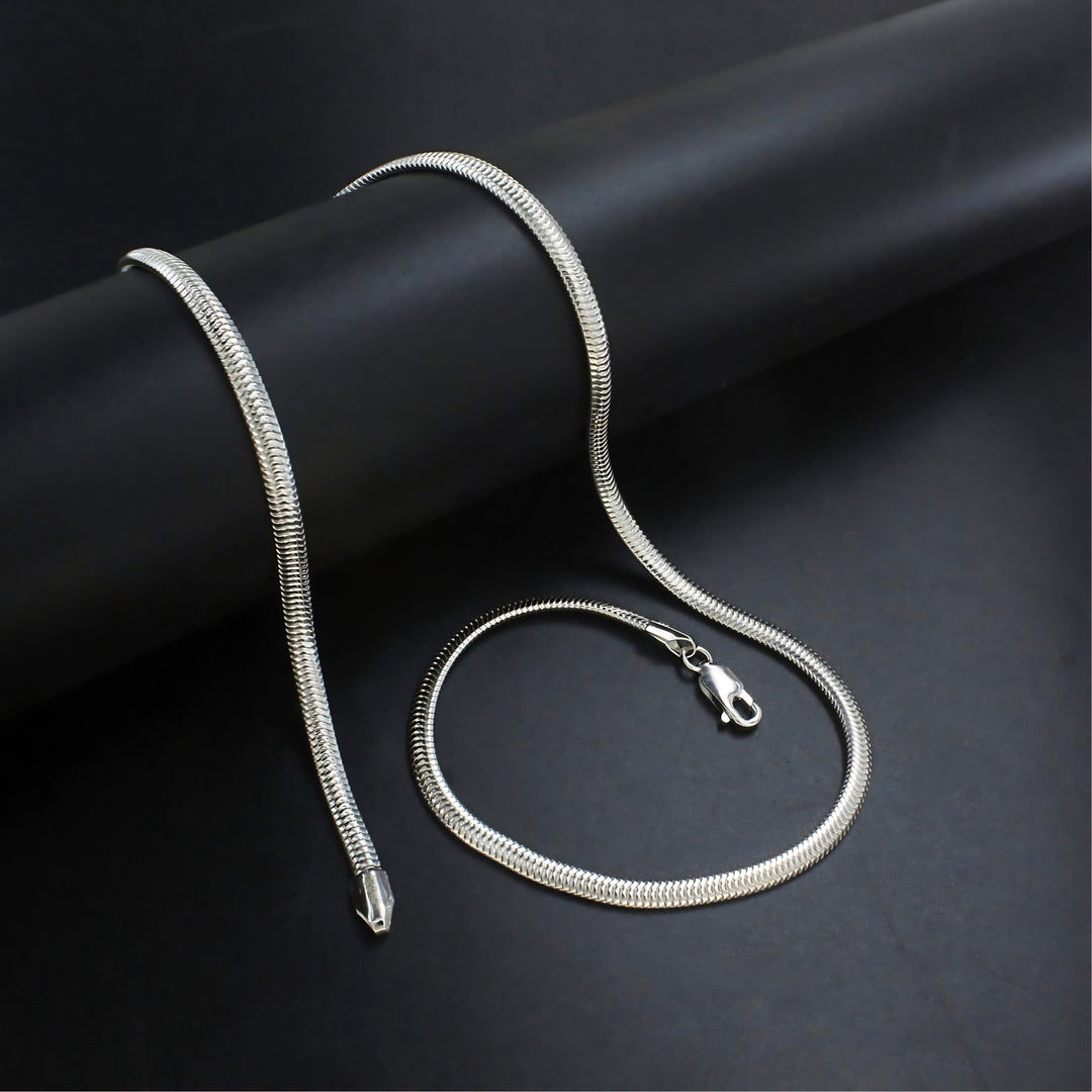 925 Sterling Silver Smooth Flexible Snake Chain – 20 inch