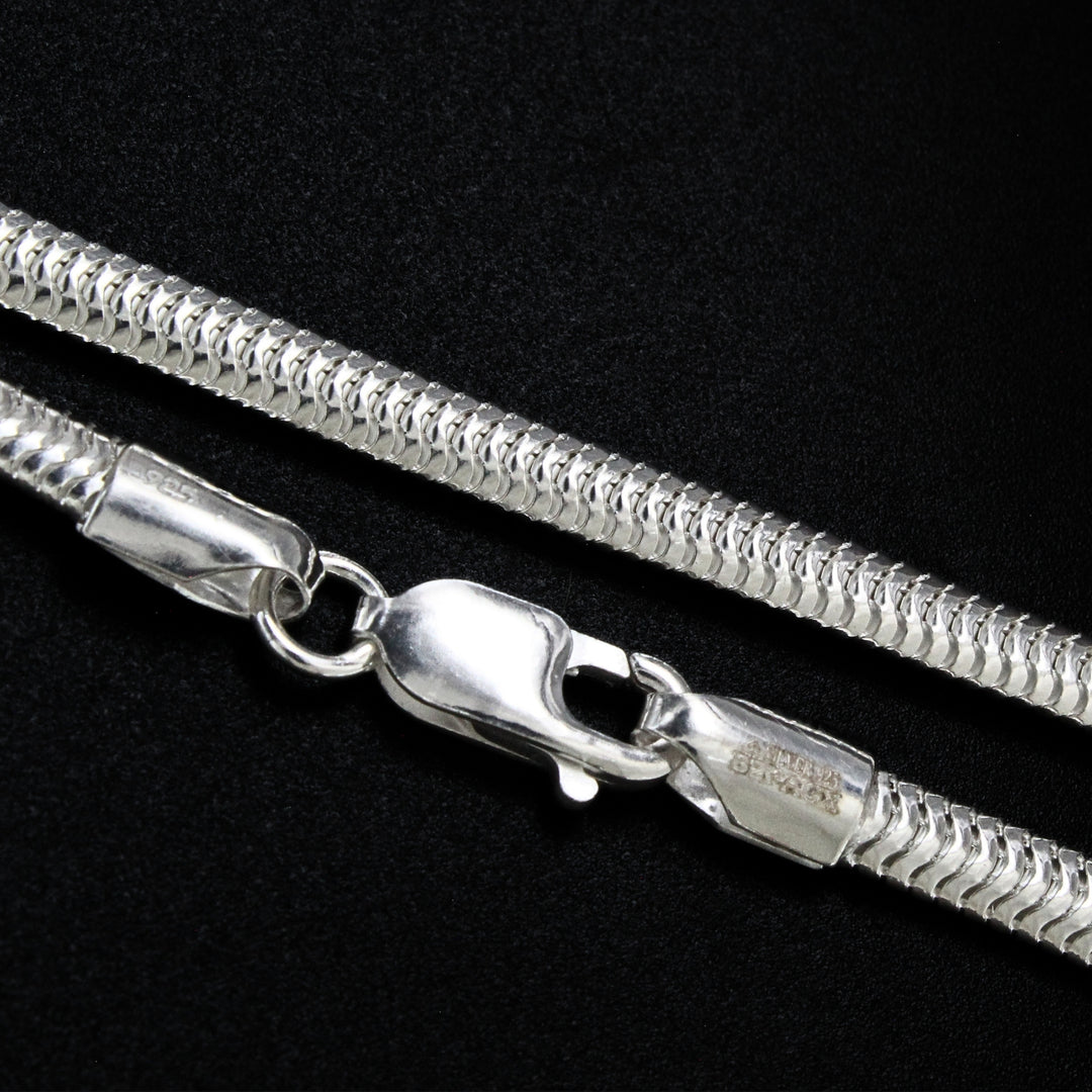 925 Sterling Silver Smooth Flexible Snake Chain – 20 inch