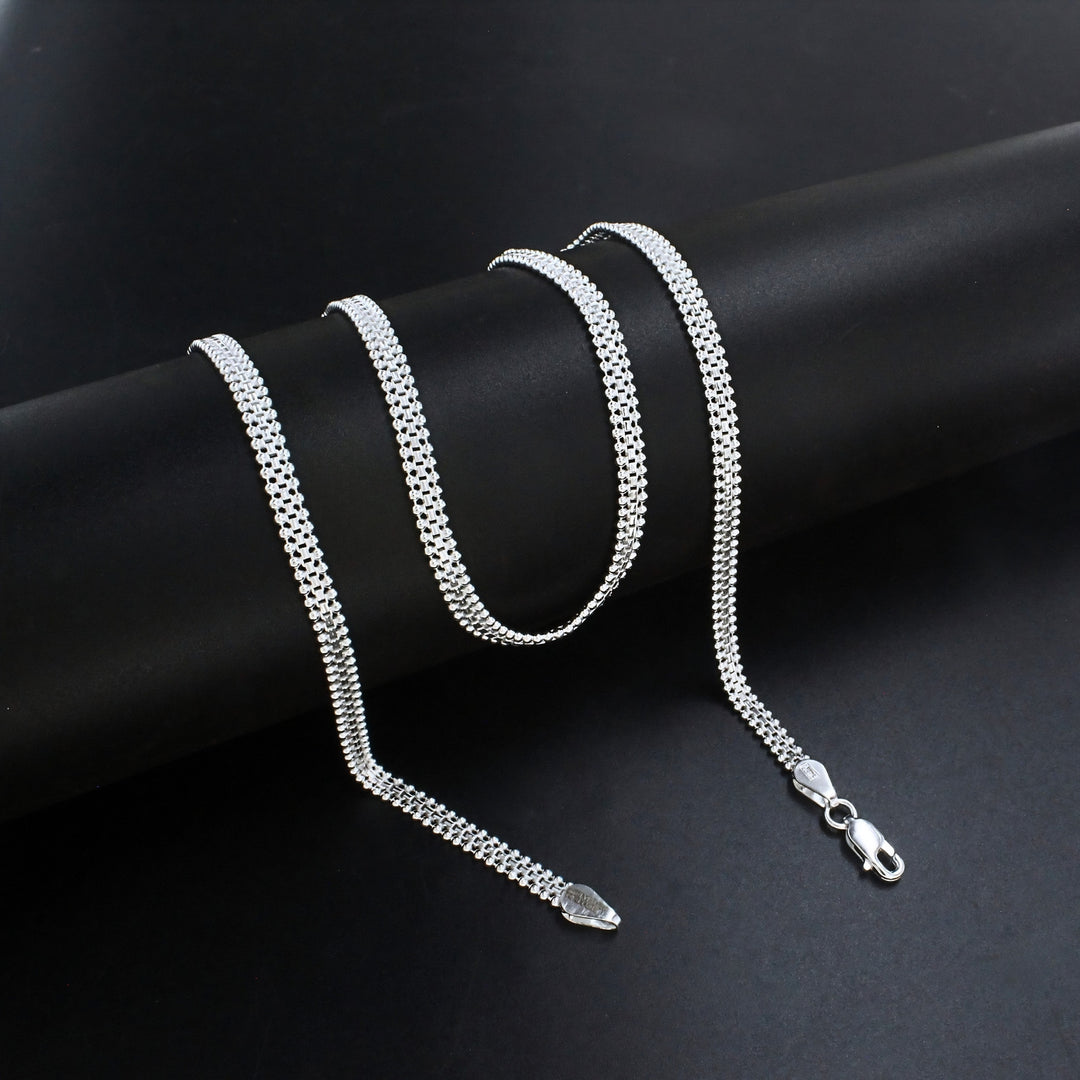 Royal Look 925 Sterling Silver Unisex Chain  - 20inch