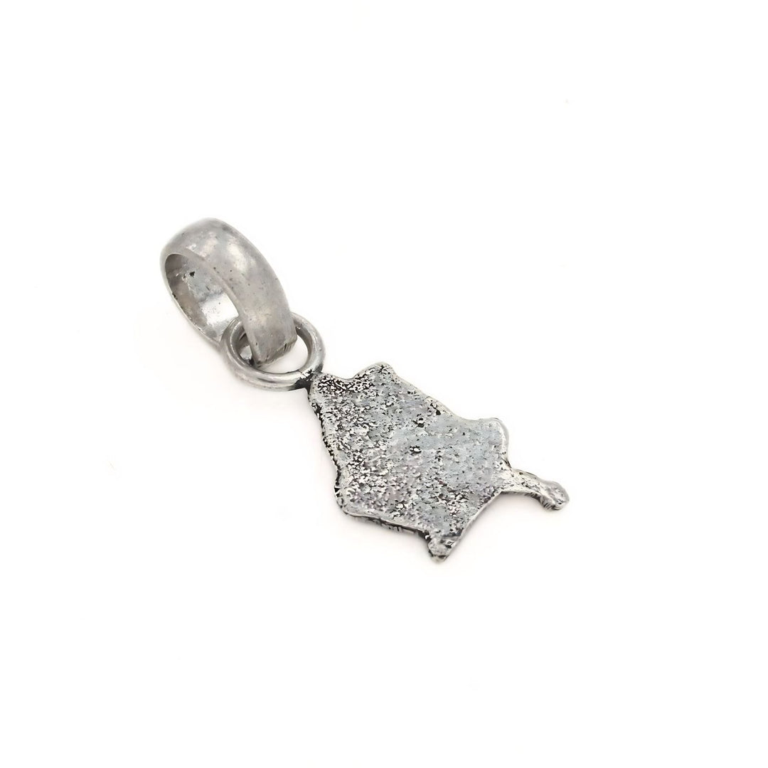 Traditional Flying Hanuman Ji Oxidized Pendant in Real Sterling Silver