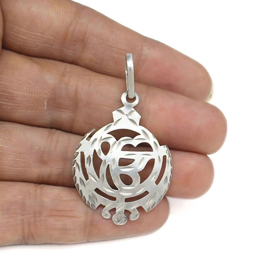 Real Sterling Silver Ek Onkar and Khanda Symbol – Spiritual Sikh Jewellery