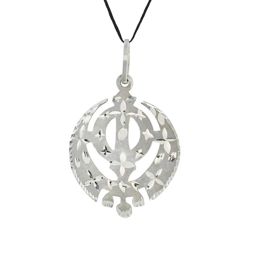 Designer Real Sterling Silver Khanda Sahib Pendant