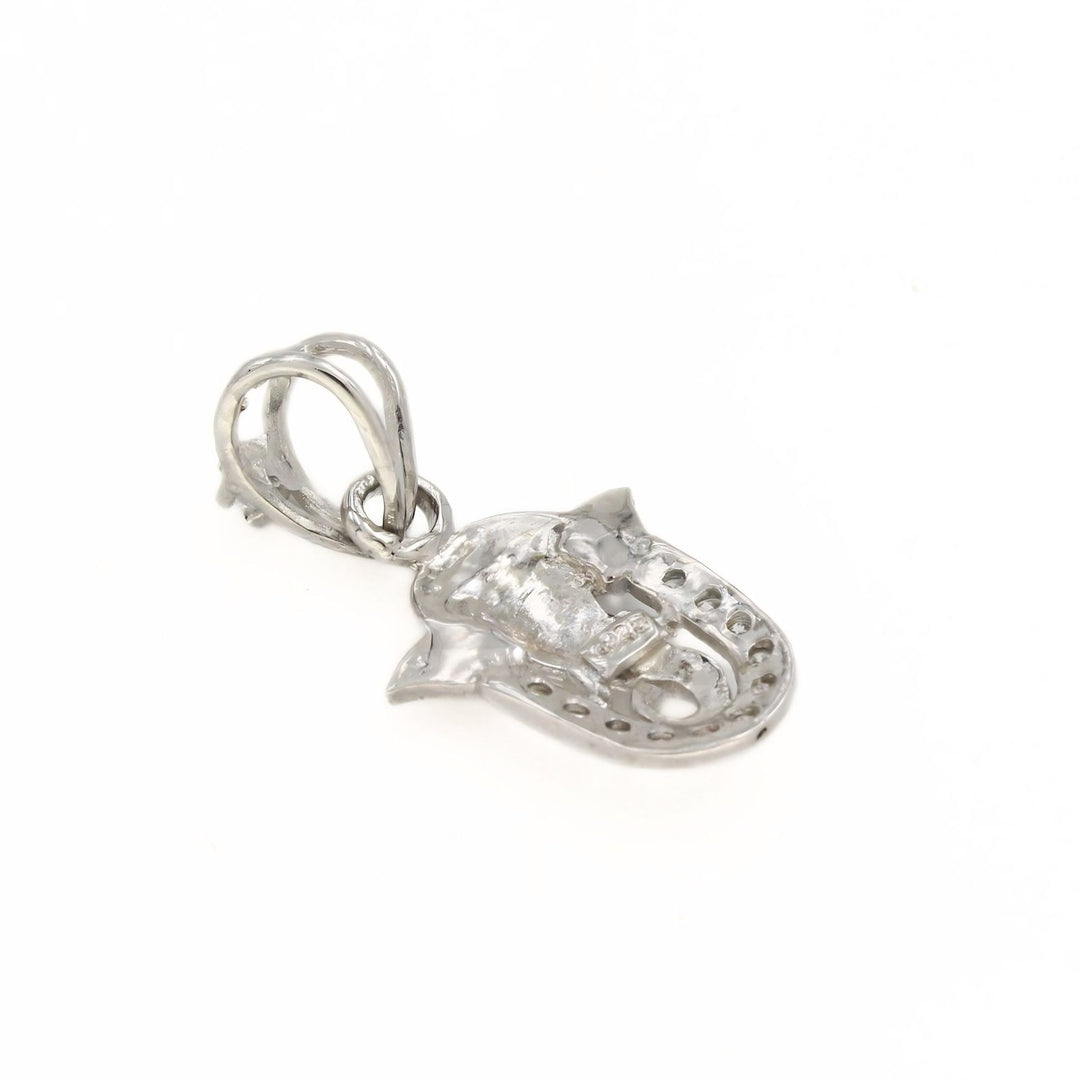 925 Sterling Silver White CZ Lord Ganesha Pendant – Spiritual Gift
